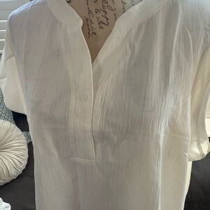 White Button-Up Blouse